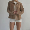 Vintage Brown Suede Jacket – Western Cowgirl Statement Coat