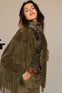 Vintage Brown Suede Fringe Jacket – 90s Western Boho Cropped Coat