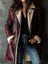 Women’s Burgundy Sheepskin Shearling Coat – Vintage Long Leather Winter Coat