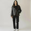 Women’s Black Shearling Aviator Jacket – Genuine Sheepskin Leather Bomber Coat