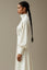 Ivory Crepe Maxi Dress – Elegant High-Neck Formal & Nikah Gown