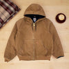 Vintage Duck Canvas Hooded Jacket – Quilted Lined Unisex Workwear Coat