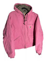 Carhartt Active Jacket Pink – Sherpa Lined Canvas Workwear Coat
