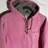 Carhartt Active Jacket Pink – Sherpa Lined Canvas Workwear Coat