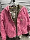 Carhartt Active Jacket Pink – Sherpa Lined Canvas Workwear Coat