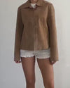 Vintage Brown Suede Jacket – Western Cowgirl Statement Coat